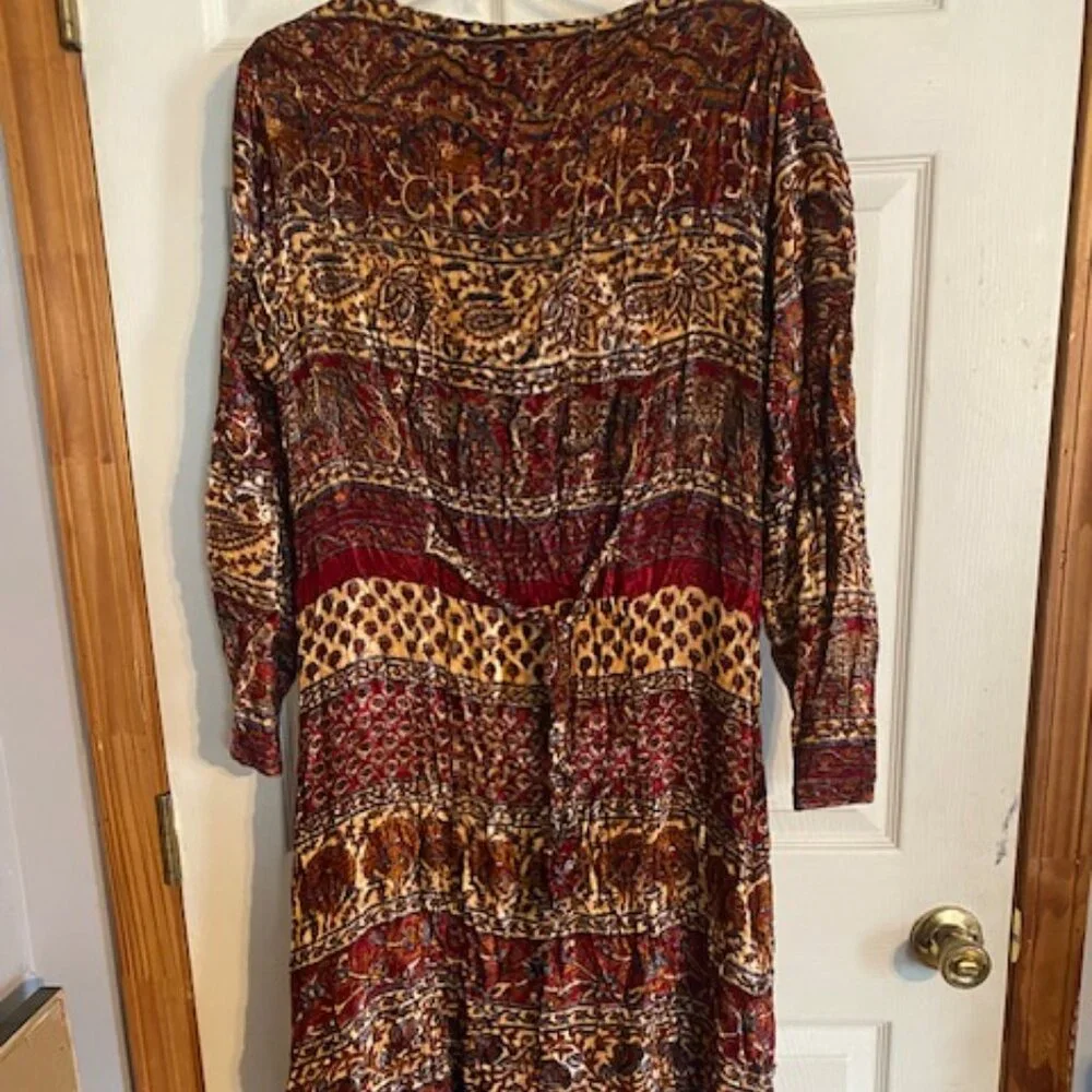 Vintage Classic Imports Dress Velvet Boho Size M - Picture 5 of 6